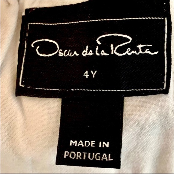 OSCAR DE LA RENTA Girls Cotton Poplin Bird Print Skirt Elastic Waist Ruffle Hem - Picture 2 of 16